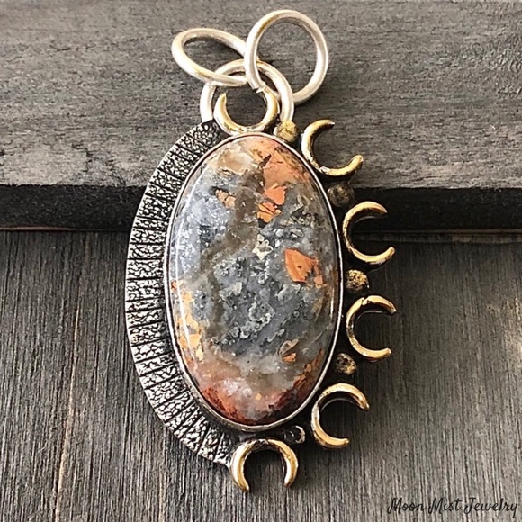 Maligano Jasper moon pendant